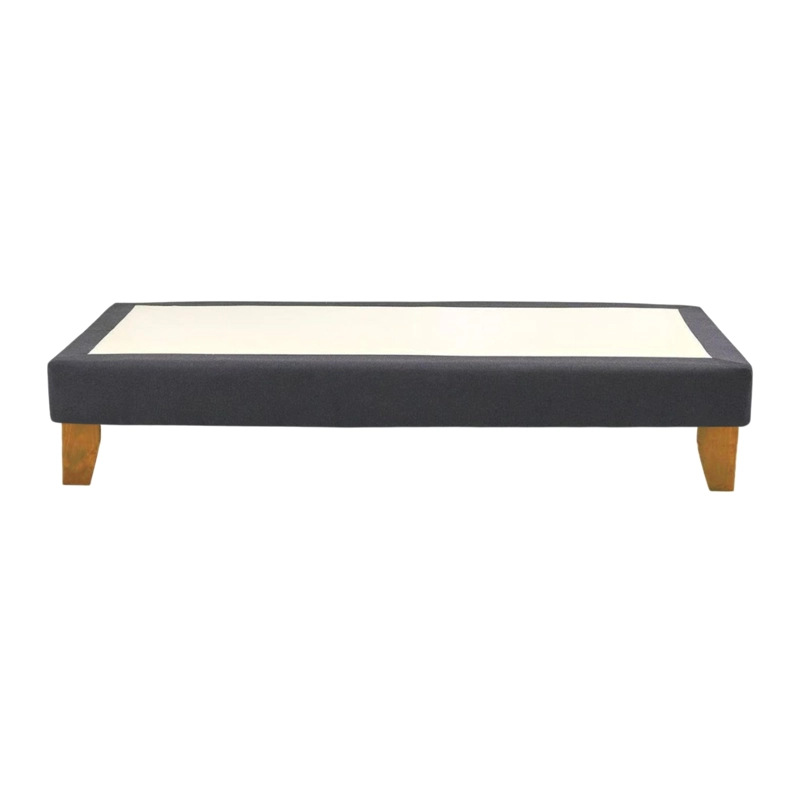 BASE CAMA EUROPEA IMPORTCLICK ELEGANTE 1.5 PLAZA 105X190 CM GRIS OSCURO FELPA - 3