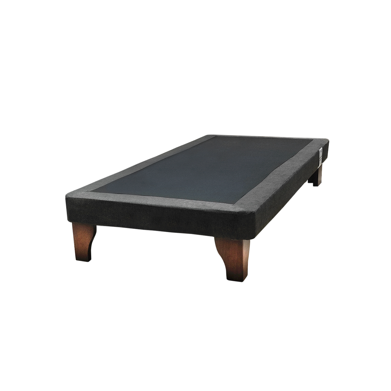 BASE CAMA EUROPEA 1 PLAZA 90X200 CM GRIS OSCURO FELPA - 1
