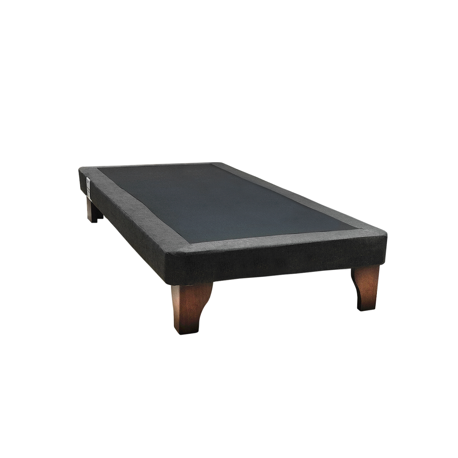 BASE CAMA EUROPEA 1 PLAZA 90X200 CM GRIS OSCURO FELPA - 3