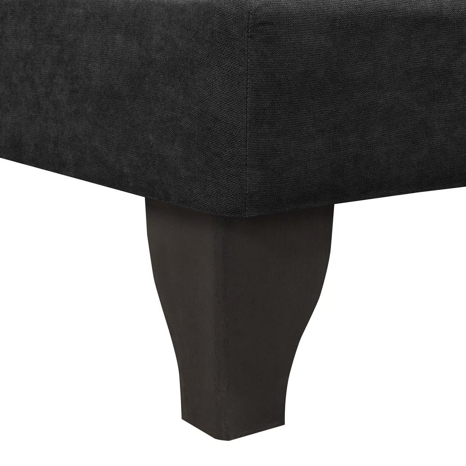 BASE CAMA EUROPEA 1 PLAZA 90X200 CM GRIS OSCURO FELPA - 4