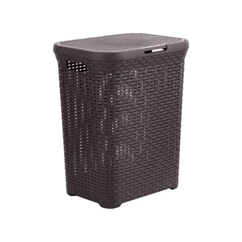 CANASTA CESTO ROPA HOGAR RATÁN 60 L MARRÓN - 1
