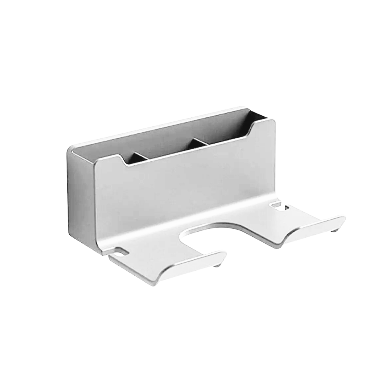 SOPORTE ALMACENAMIENTO SECADOR ALISADOR PELO 12X16X7 CM BLANCO - 1