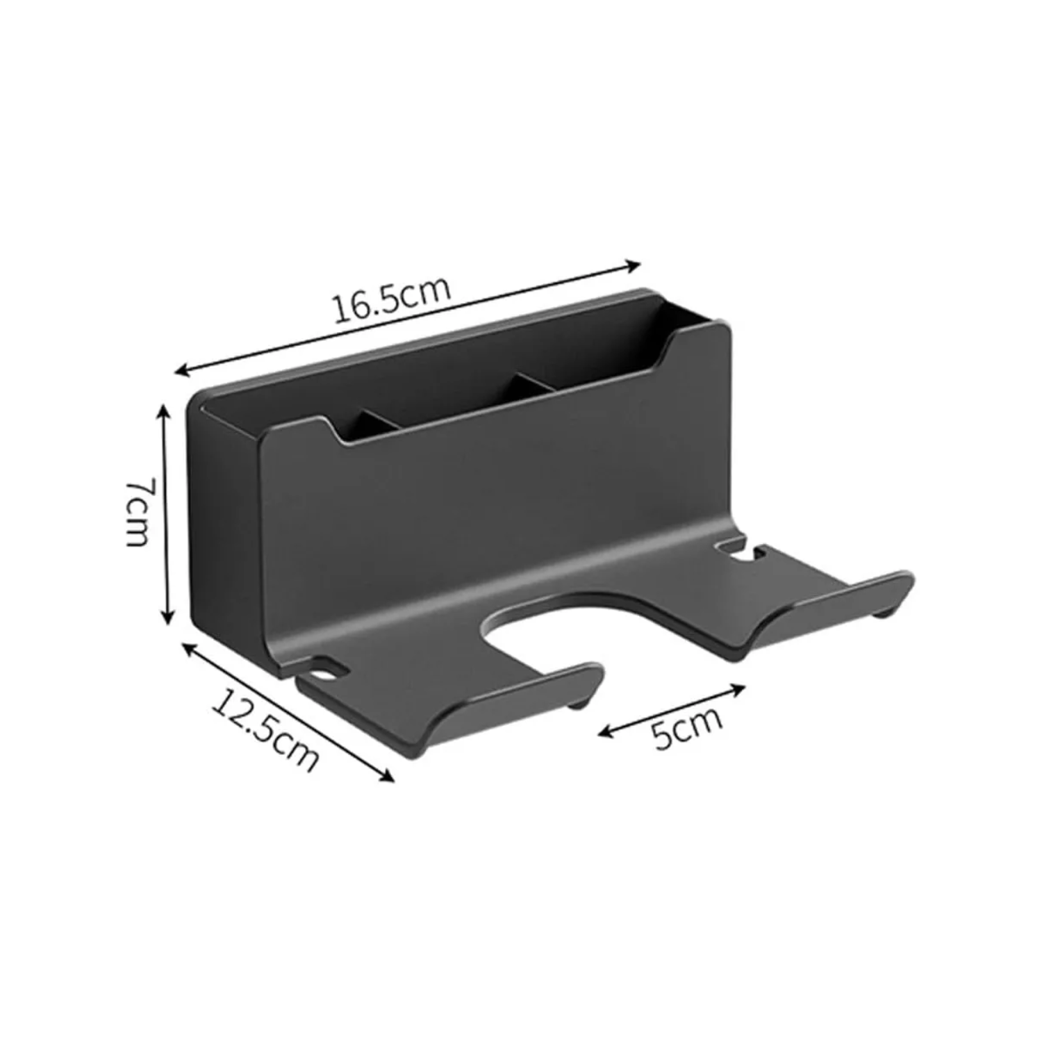 SOPORTE ALMACENAMIENTO SECADOR ALISADOR PELO 12X16X7 CM BLANCO - 3
