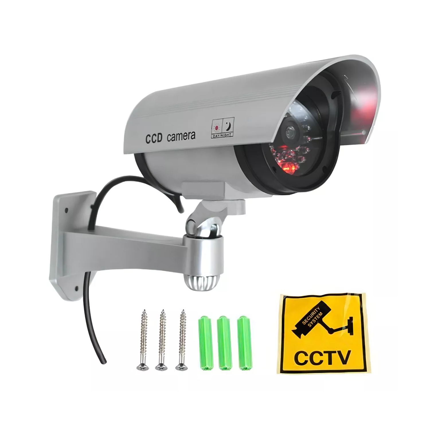 CÁMARA SEGURIDAD IMPORTCLICK FALSA LED GRIS - 4