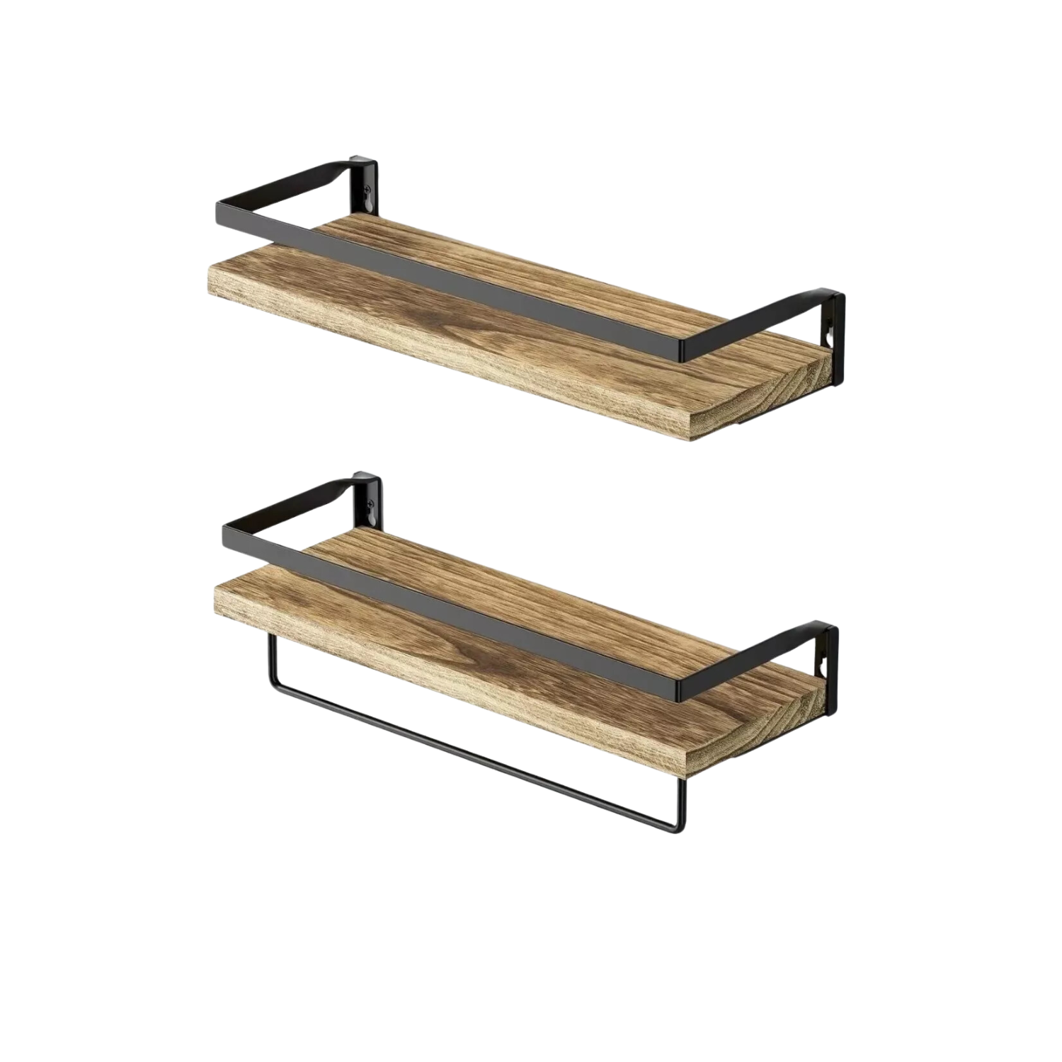 REPISAS FLOTANTES MADERA MODERNAS KIT X2 - 1
