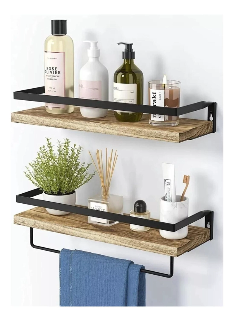 REPISAS FLOTANTES MADERA MODERNAS KIT X2 - 3