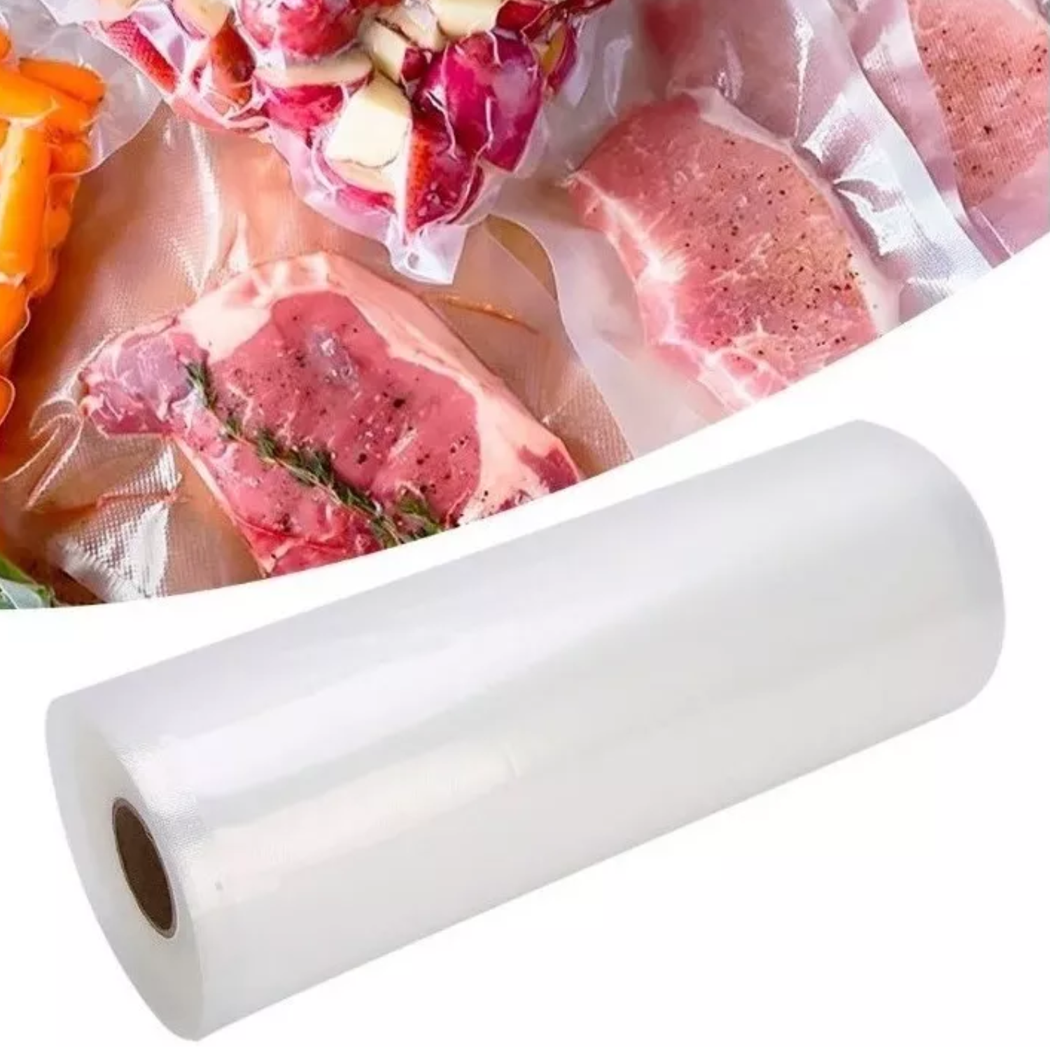 ROLLO BOLSAS AL VACÍO SELLAR ALIMENTOS 28 CM 10 MT TRANSPARENTE - 4