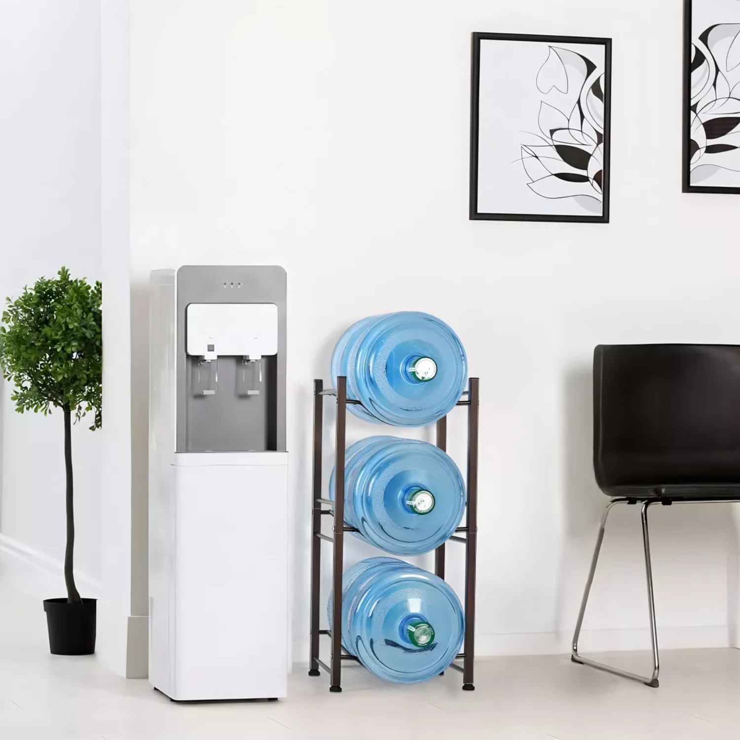 ORGANIZADOR ESTANTE RACK 3 BOTELLONES AGUA 20 L BLANCO - 5