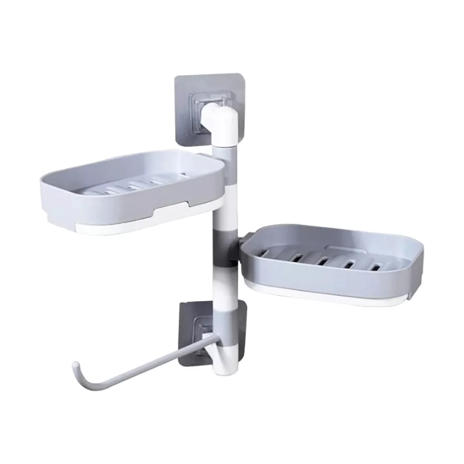 SOPORTE ORGANIZADOR GIRATORIO REPISA JABONERA TOALLAS BAÑO - 1