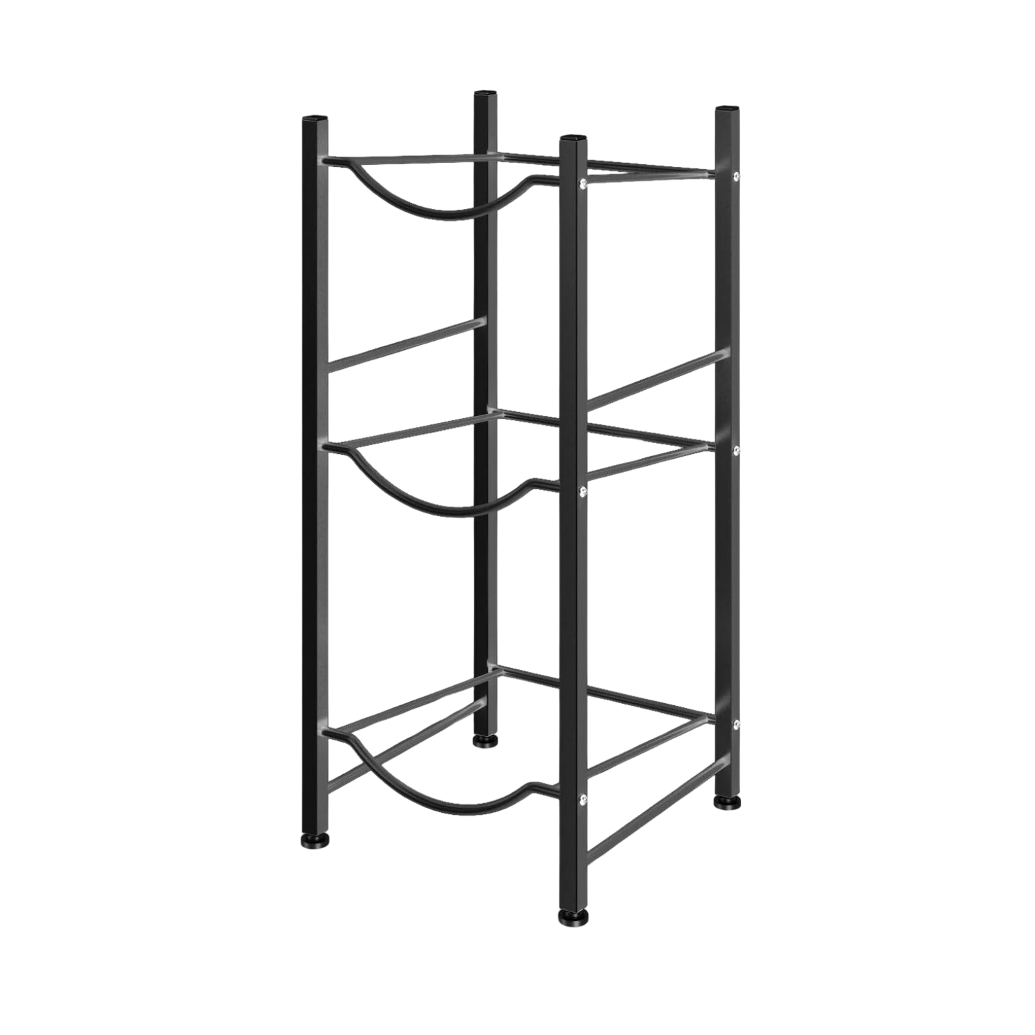 ORGANIZADOR ESTANTE RACK 3 BOTELLONES AGUA 20 L NEGRO - 1