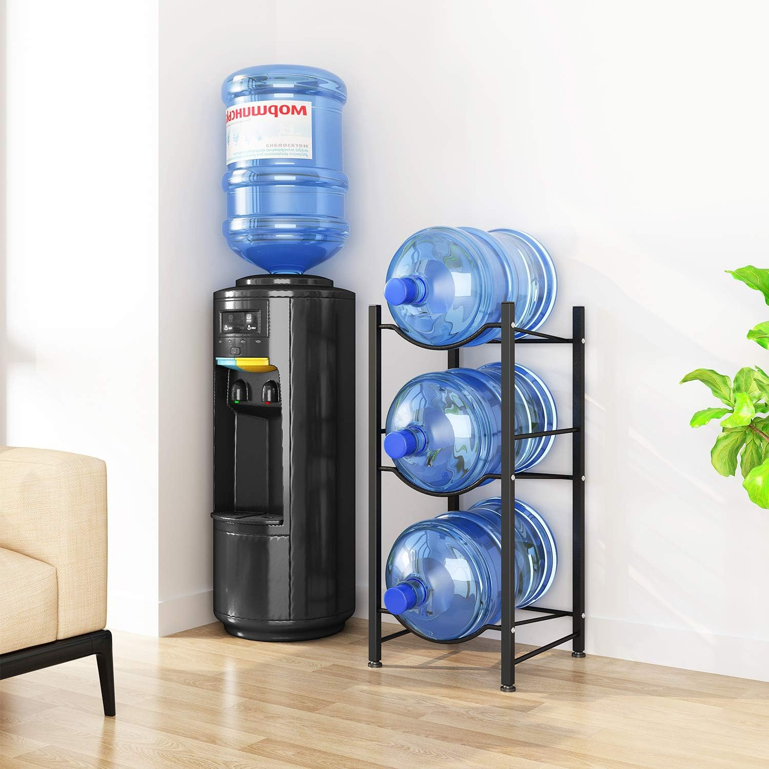 ORGANIZADOR ESTANTE RACK 3 BOTELLONES AGUA 20 L NEGRO - 5