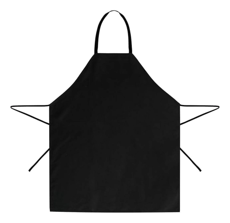 PACK 10 MANDIL DELANTAL MULTIUSO 65X75 CM NEGRO - 1
