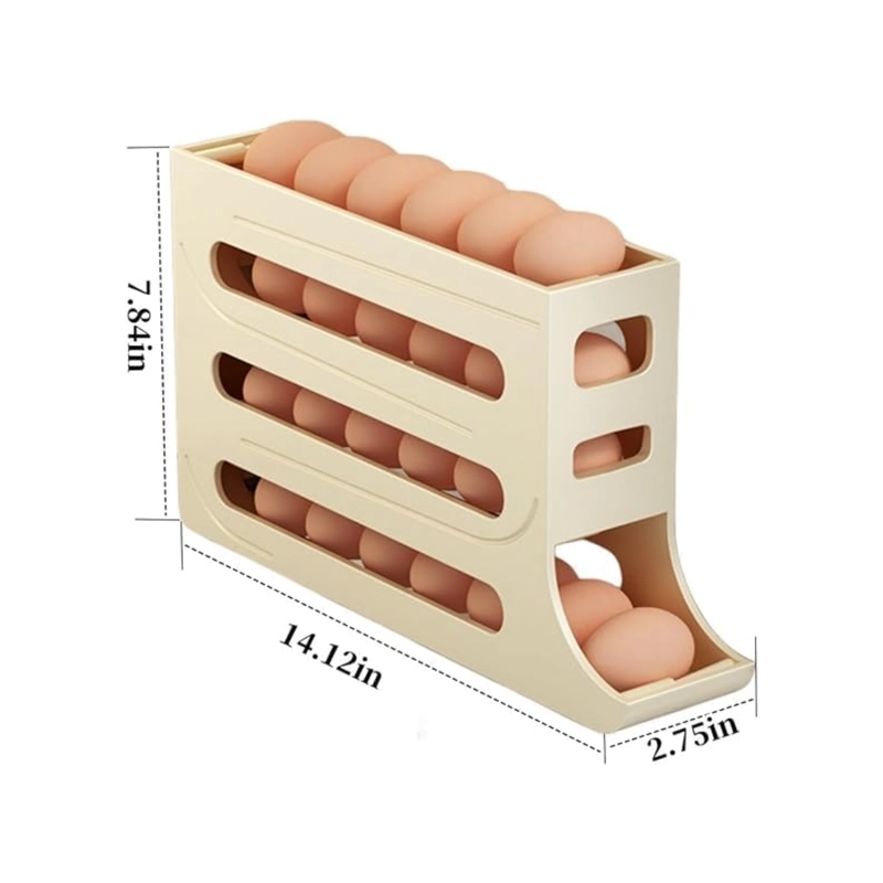 ORGANIZADOR PORTAHUEVOS 4 NIVELES 30 HUEVOS 35,9X7 CM - 4
