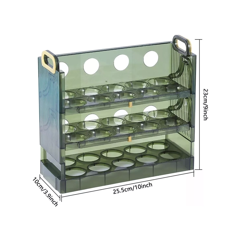 ORGANIZADOR PORTAHUEVOS 3 NIVELES 30 HUEVOS 23X10 CM - 3