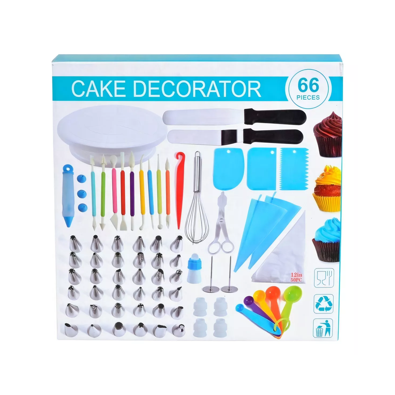 KIT 66 PIEZAS RESPOTERÍA COCINA PLATO GIRATORIO - 2