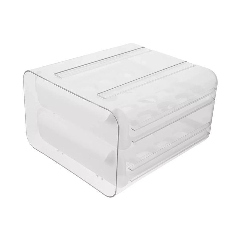 ORGANIZADOR PORTAHUEVOS 2 NIVELES 32 HUEVOS 26X23 CM BLANCO - 2