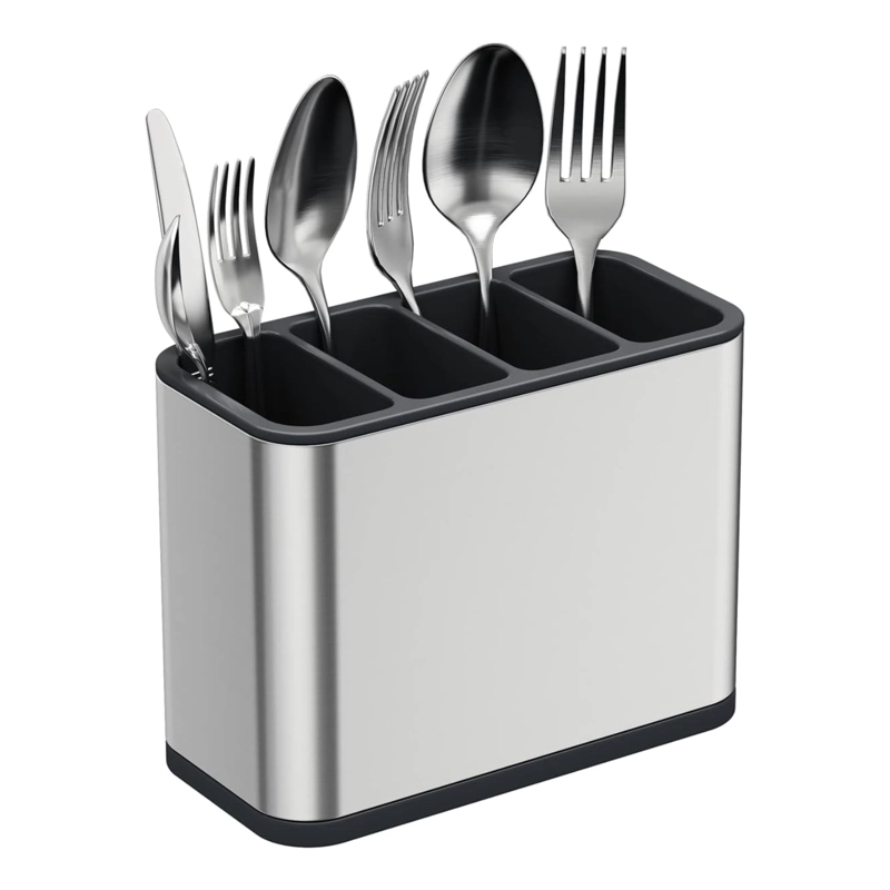 ESCURRIDOR CUBIERTO UTENSILIOS COCINA ACERO INOXIDABLE 4 ESPACIOS - 3