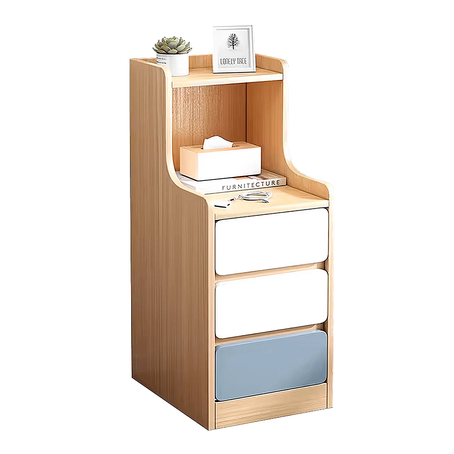 VELADOR IMPORTCLICK 3 CAJONES MULTICOLOR ANGOSTO 25X34X87 CM - 1