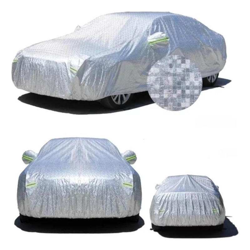 FUNDA CARPA CUBRE AUTOMOVIL IMPERMEABLE UV VINILO + ALGODON - 1