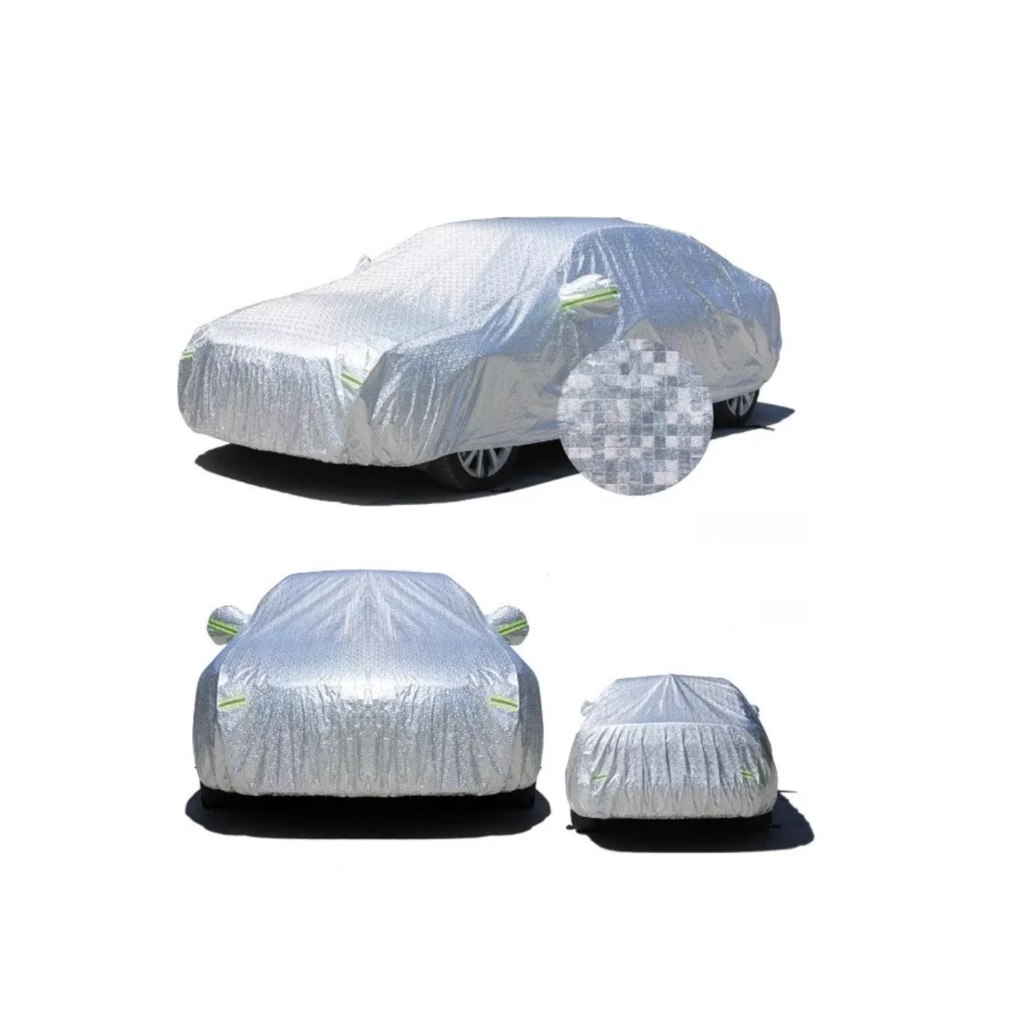 FUNDA CARPA CUBRE AUTOMÓVIL IMPERMEABLE UV VINILO + ALGODÓN - 1