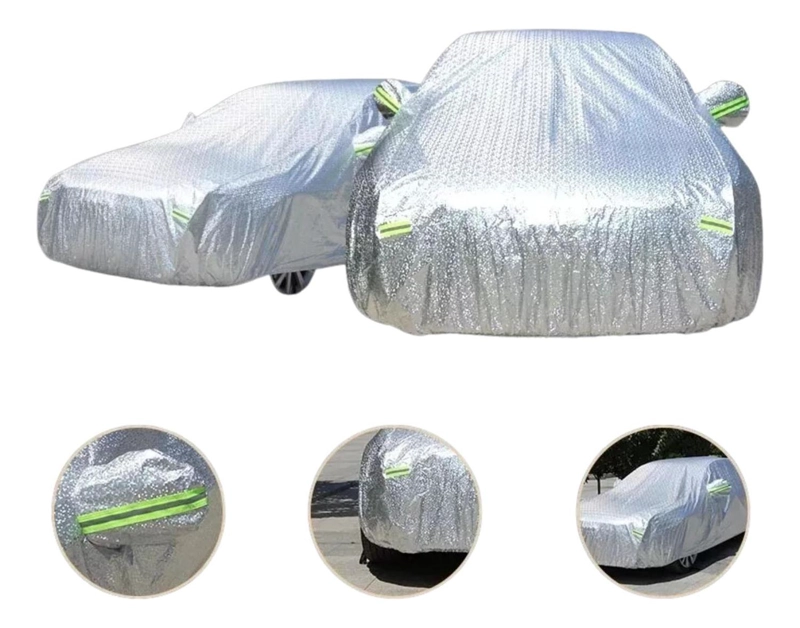 FUNDA CARPA CUBRE AUTOMOVIL IMPERMEABLE UV VINILO + ALGODON - 2