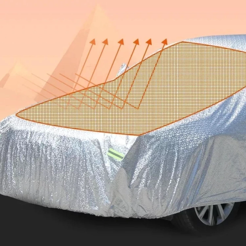 FUNDA CARPA CUBRE AUTOMOVIL IMPERMEABLE UV VINILO + ALGODON - 5