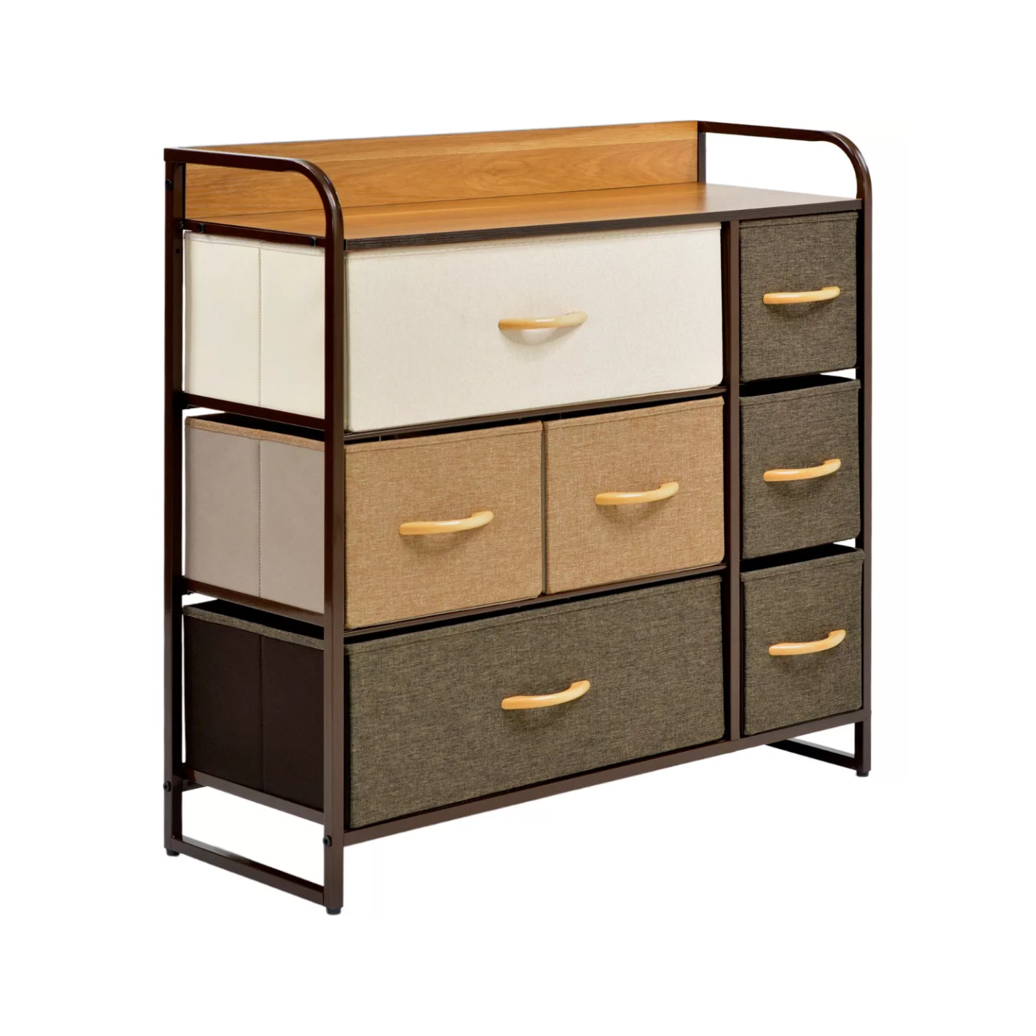 MUEBLE IMPORTCLICK ORGANIZADOR CÓMODA 7 CAJONES CAFE 80 X 31.5 X 79 CM - 1