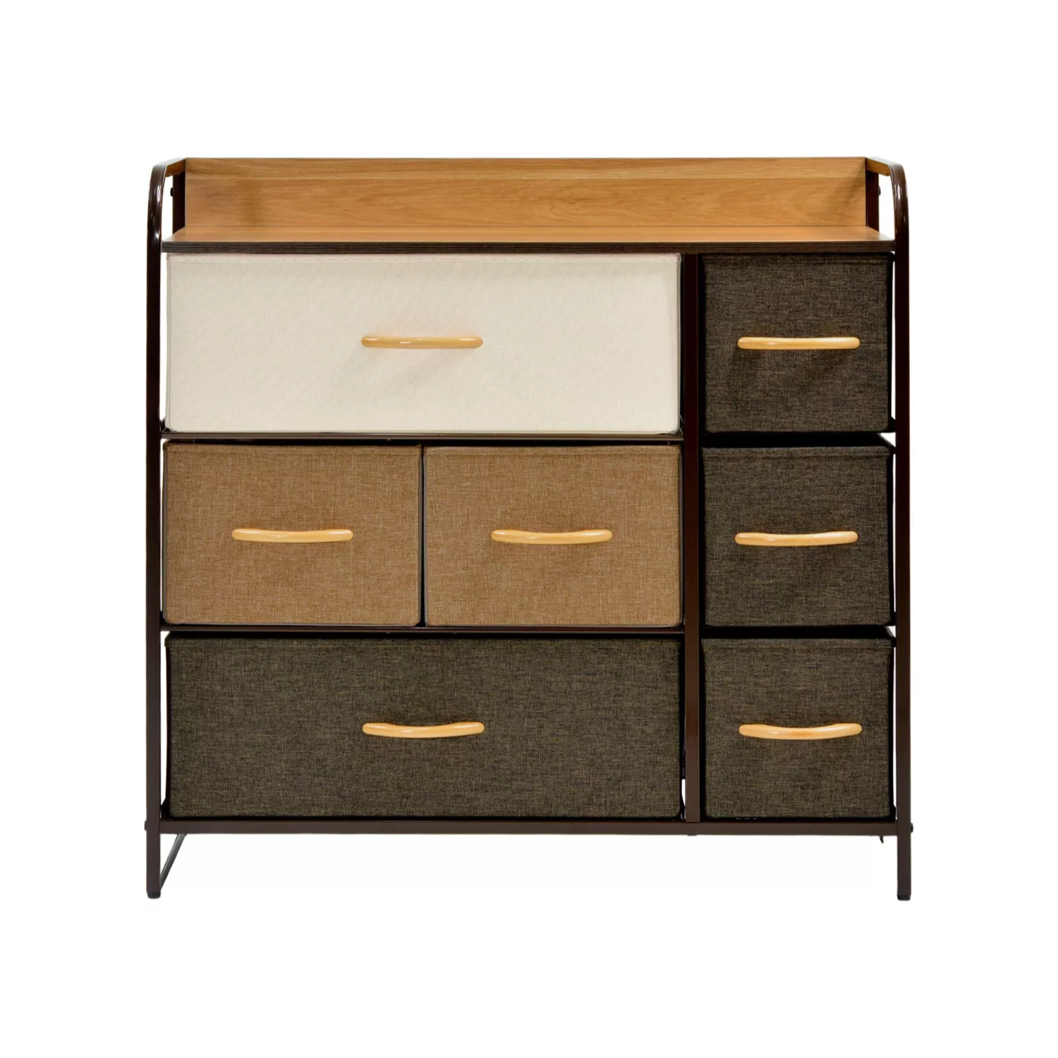 MUEBLE IMPORTCLICK ORGANIZADOR CÓMODA 7 CAJONES CAFE 80 X 31.5 X 79 CM - 2