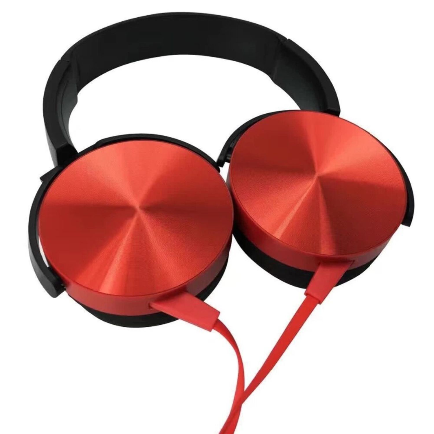 AUDÍFONO EXTRA BASS MICRÓFONO 3.5 MM ESTÉREO ROJO - 1
