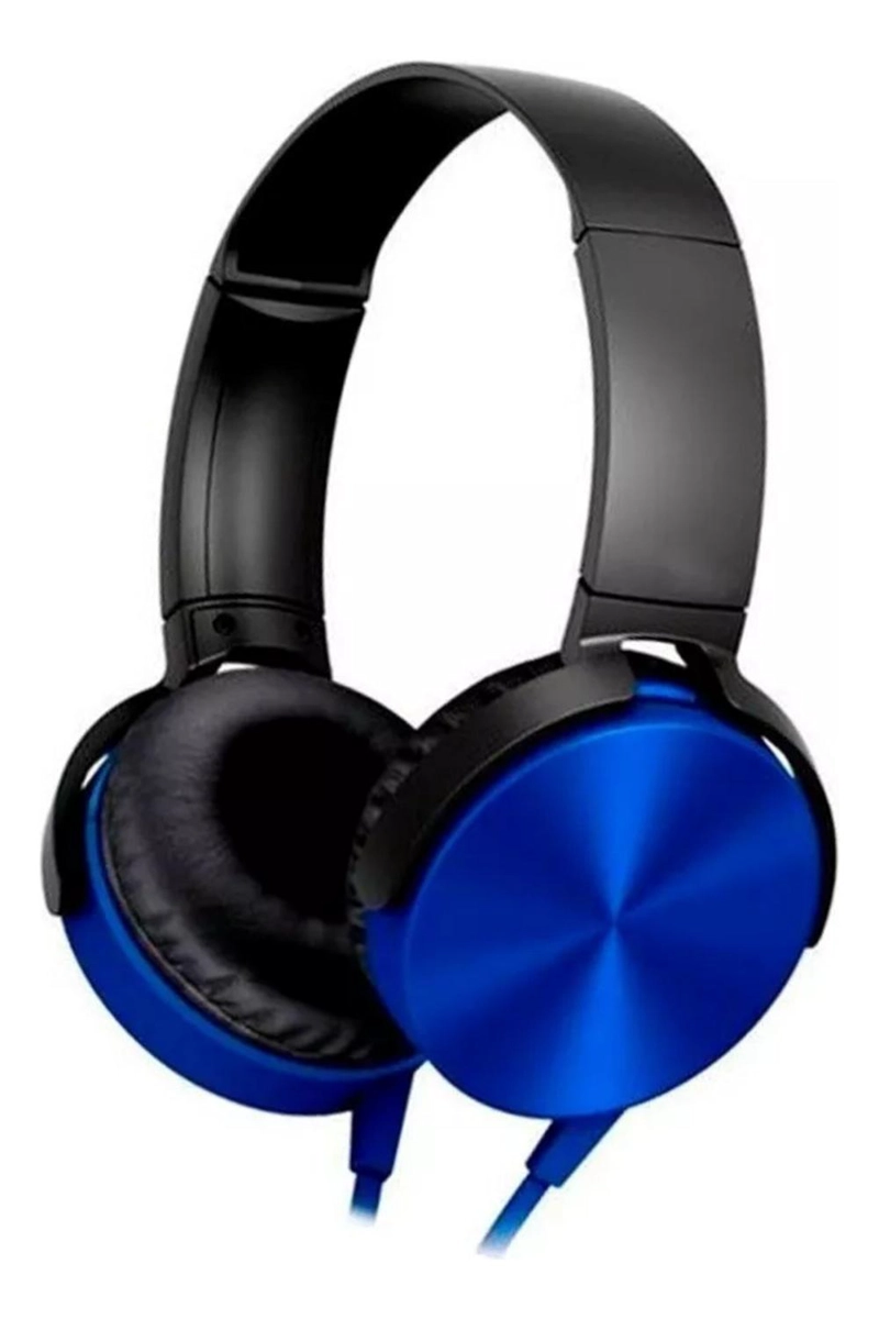 AUDIFONOS EXTRA BASS MICROFONO 3.5 MM PLUG ESTE REO AZUL - 2