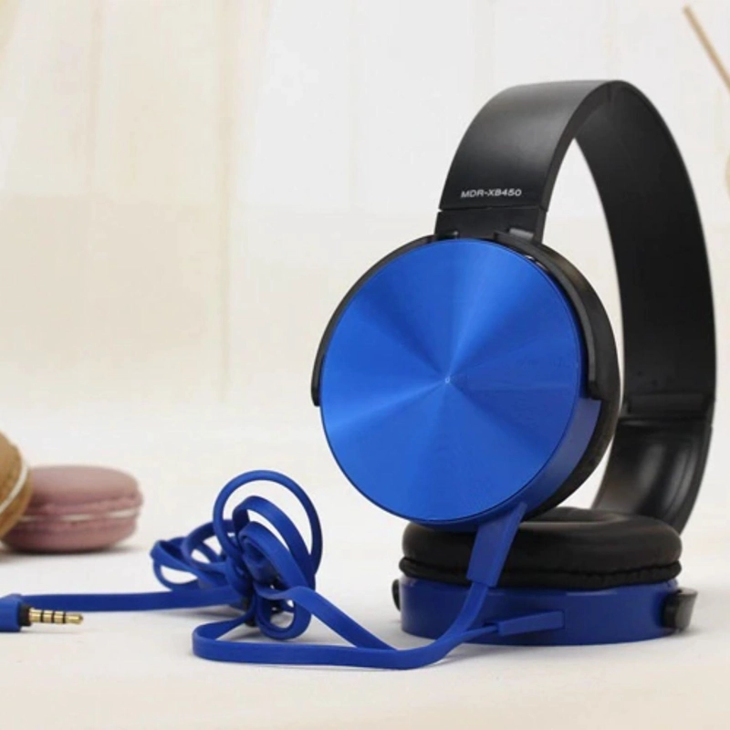 AUDIFONOS EXTRA BASS MICROFONO 3.5 MM PLUG ESTE REO AZUL - 6
