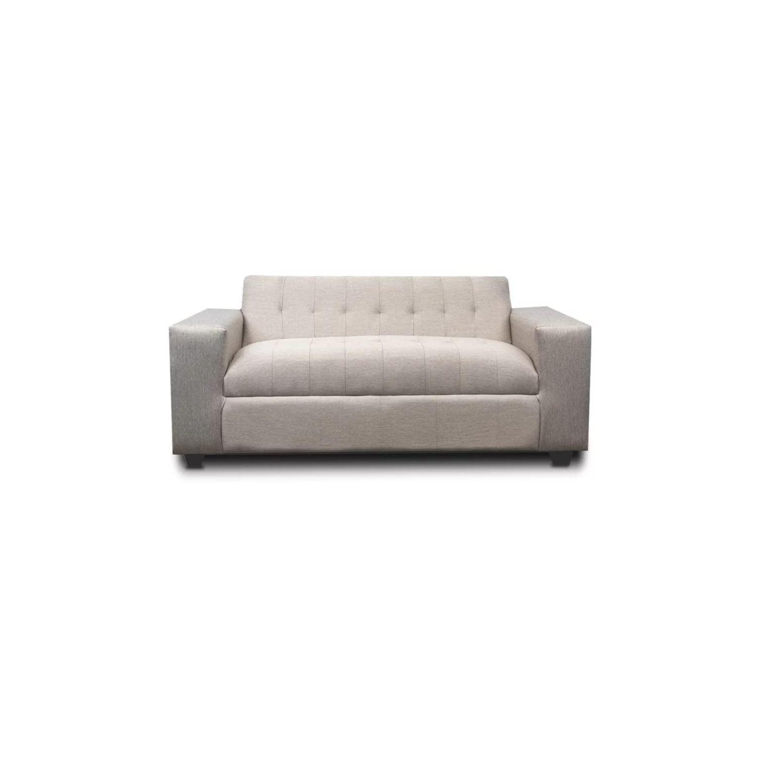 SOFÁ IMPORTCLICK MADERA BEIGE ENDO 2 CUERPOS LINO 75X75X75 CM - 1
