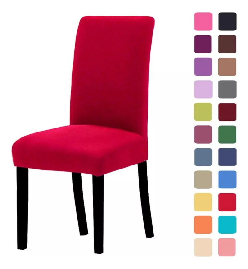 PACK 6 FUNDAS ELEGANTES SILLA COMEDOR COLORES - 1