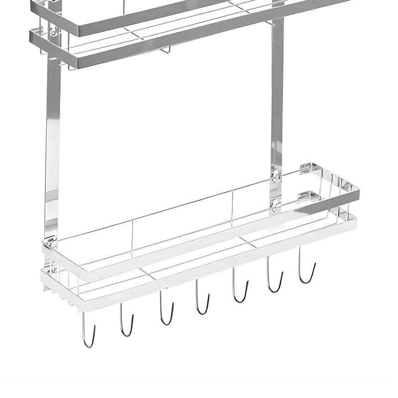 ORGANIZADOR IMPORTCLICK ESTANTE LATERAL REFRIGERADOR MULTIFUNCIONAL COCINA ALUMINIO - 2