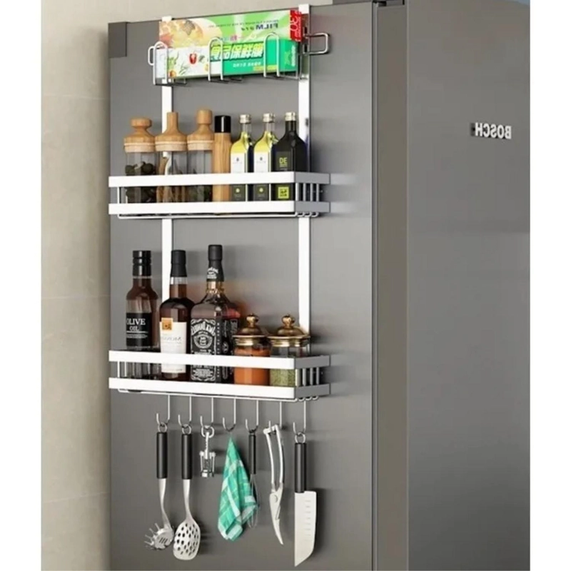ORGANIZADOR IMPORTCLICK ESTANTE LATERAL REFRIGERADOR MULTIFUNCIONAL COCINA ALUMINIO - 5
