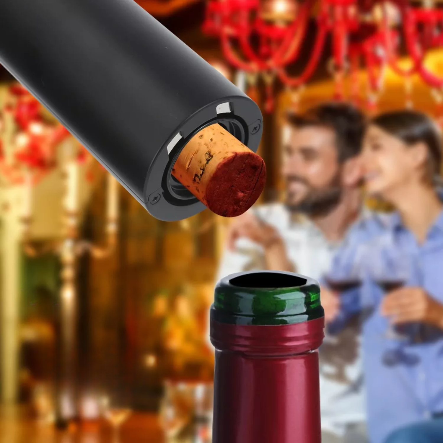 DESTAPADOR ABRIDOR VINO BOTELLAS ELÉCTRICO USB - 4