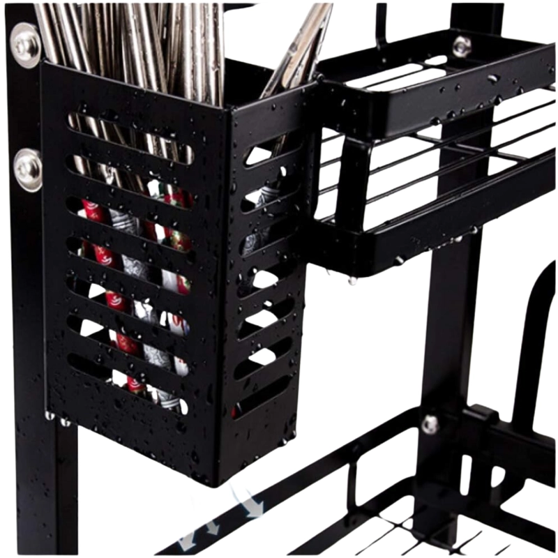 ORGANIZADOR 3 NIVELES METÁLICO COCINA NEGRO - 4