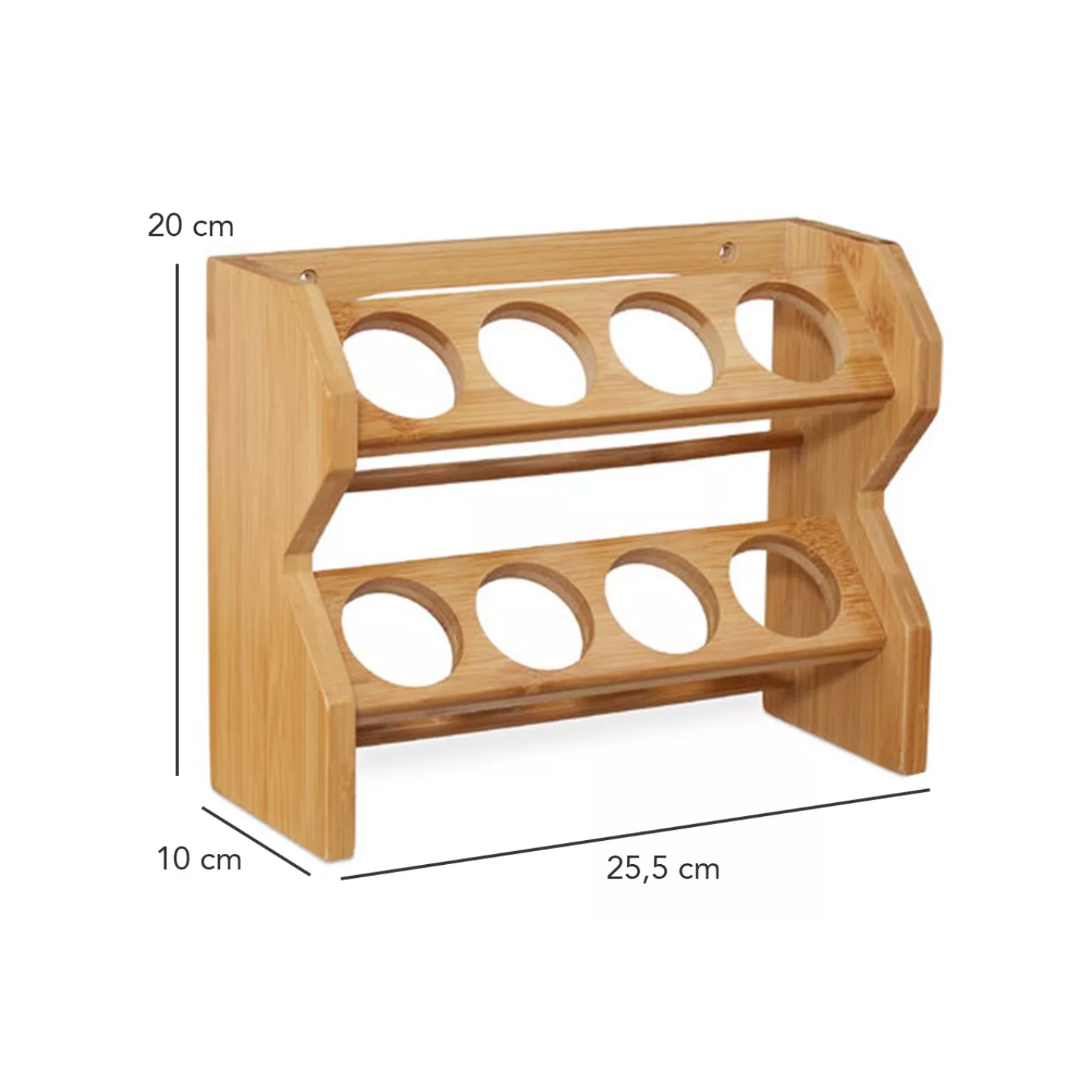 ESPECIERO CONDIMENTERO MADERA COCINA 8 FRASCOS PREMIUM - 3