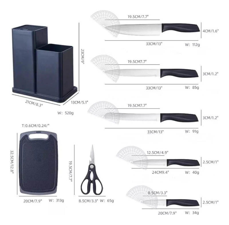 SET 19 UTENSILIOS COCINA SILICONA ACERO INOXIDABLE NEGRO - 3