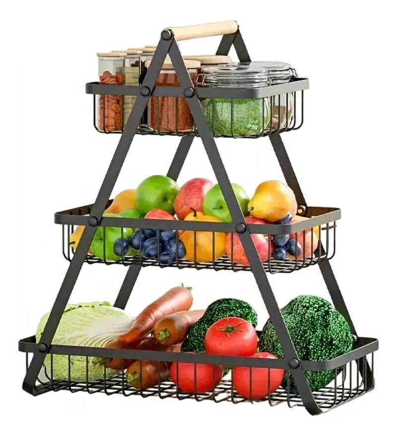 ESTANTE ORGANIZADOR IMPORTCLICK VERDURAS FRUTAS COCINA MULTIUSO METAL - 3