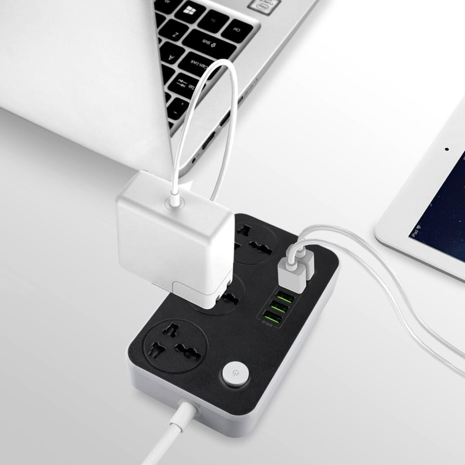 ALARGADOR CORRIENTE 3 POSICIONES 6 USB 2 M 220V - 5