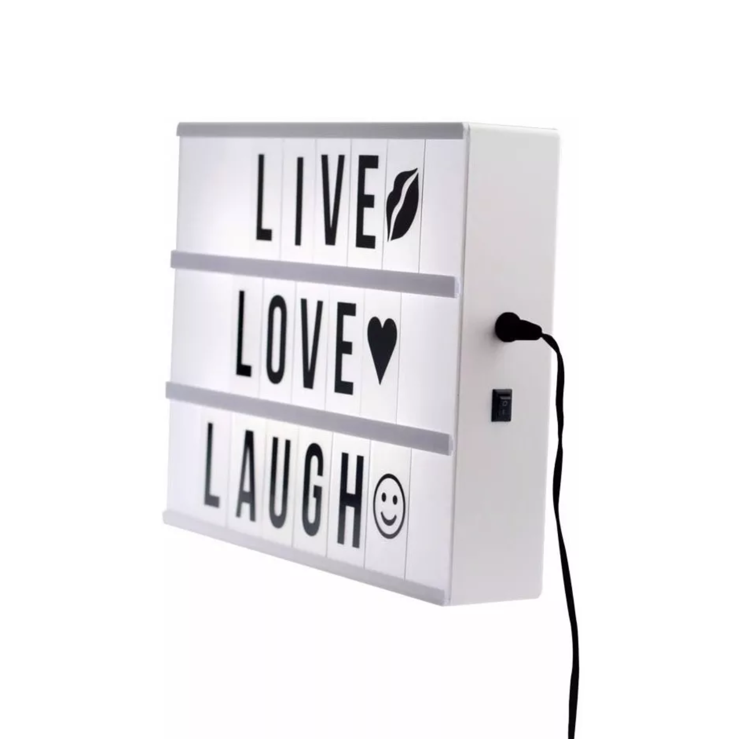 PIZARRA LUMINOSA LUZ LED A4 CARTEL LETRAS EMOJIS NEGRO - 3