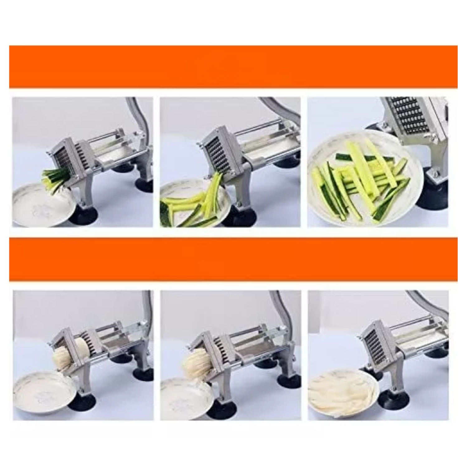 MÁQUINA PICADORA VERDURAS ACERO INOXIDABLE 3 CUCHILLAS - 5