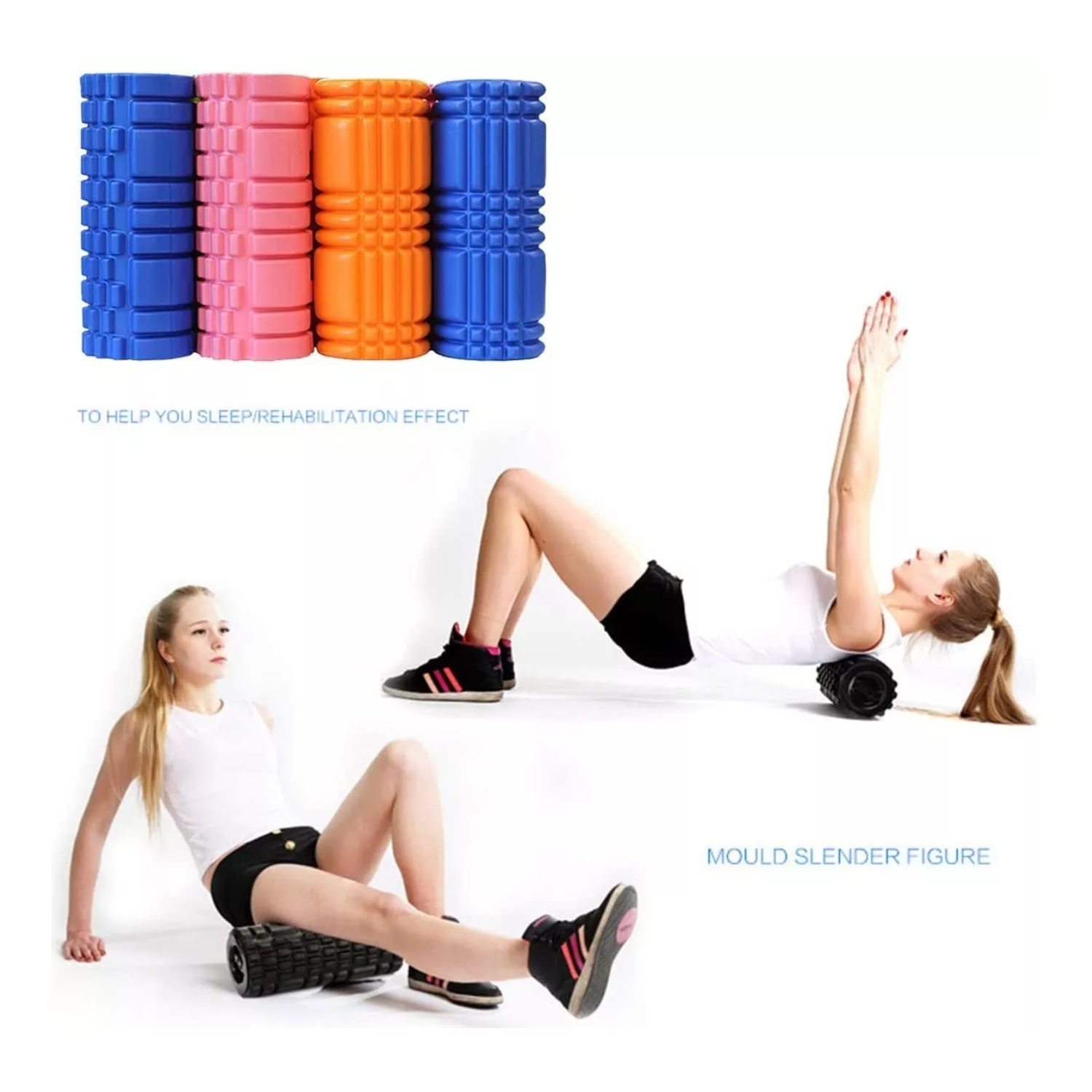 RODILLO YOGA IMPORTCLICK PILATES EJERCICIOS ELONGACIÓN NARANJO - 5