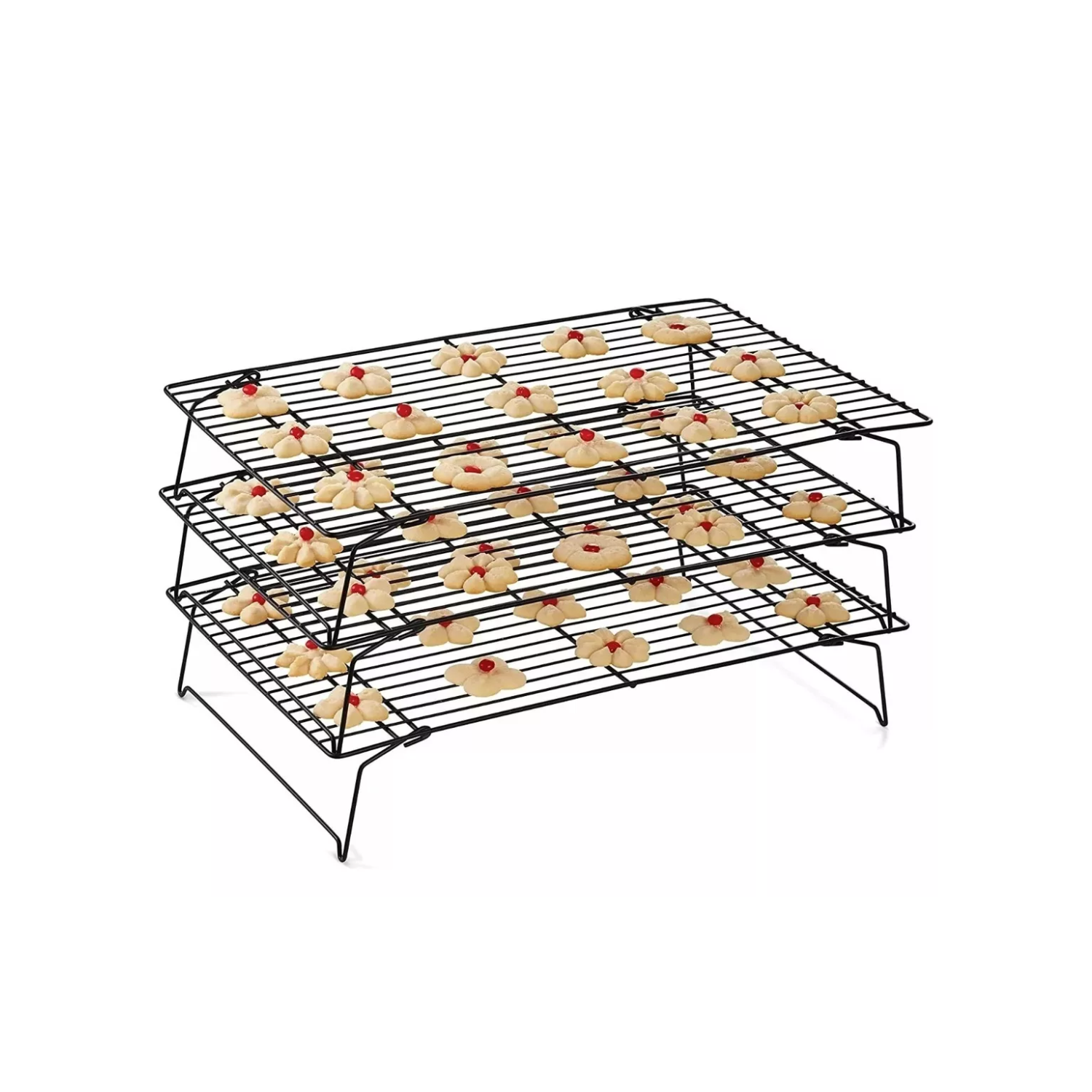 REJILLAS 3 NIVELES GALLETA PAN ALIMENTOS ACERO INOXIDABLE 40X24.7 CM - 2