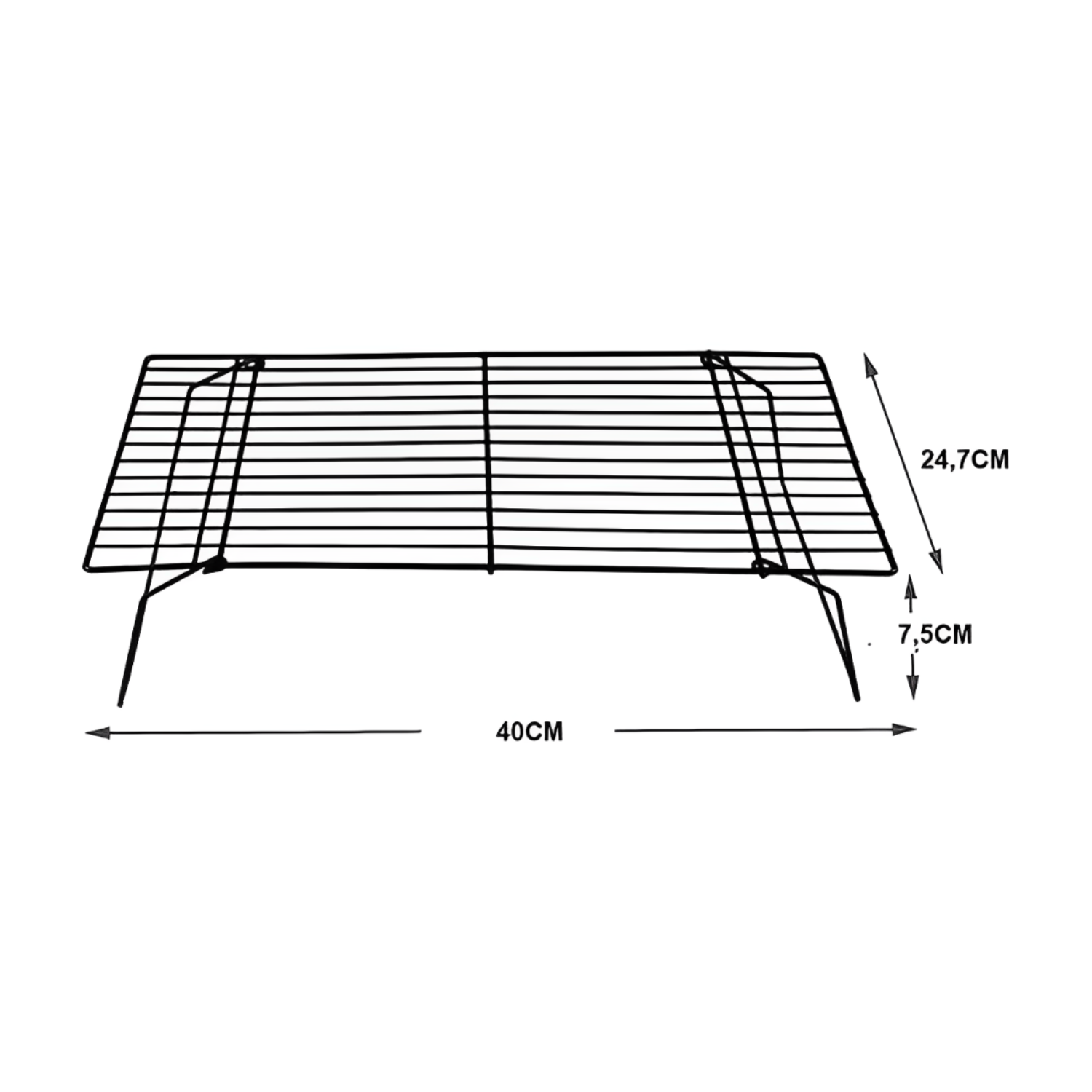 REJILLAS 3 NIVELES GALLETA PAN ALIMENTOS ACERO INOXIDABLE 40X24.7 CM - 3
