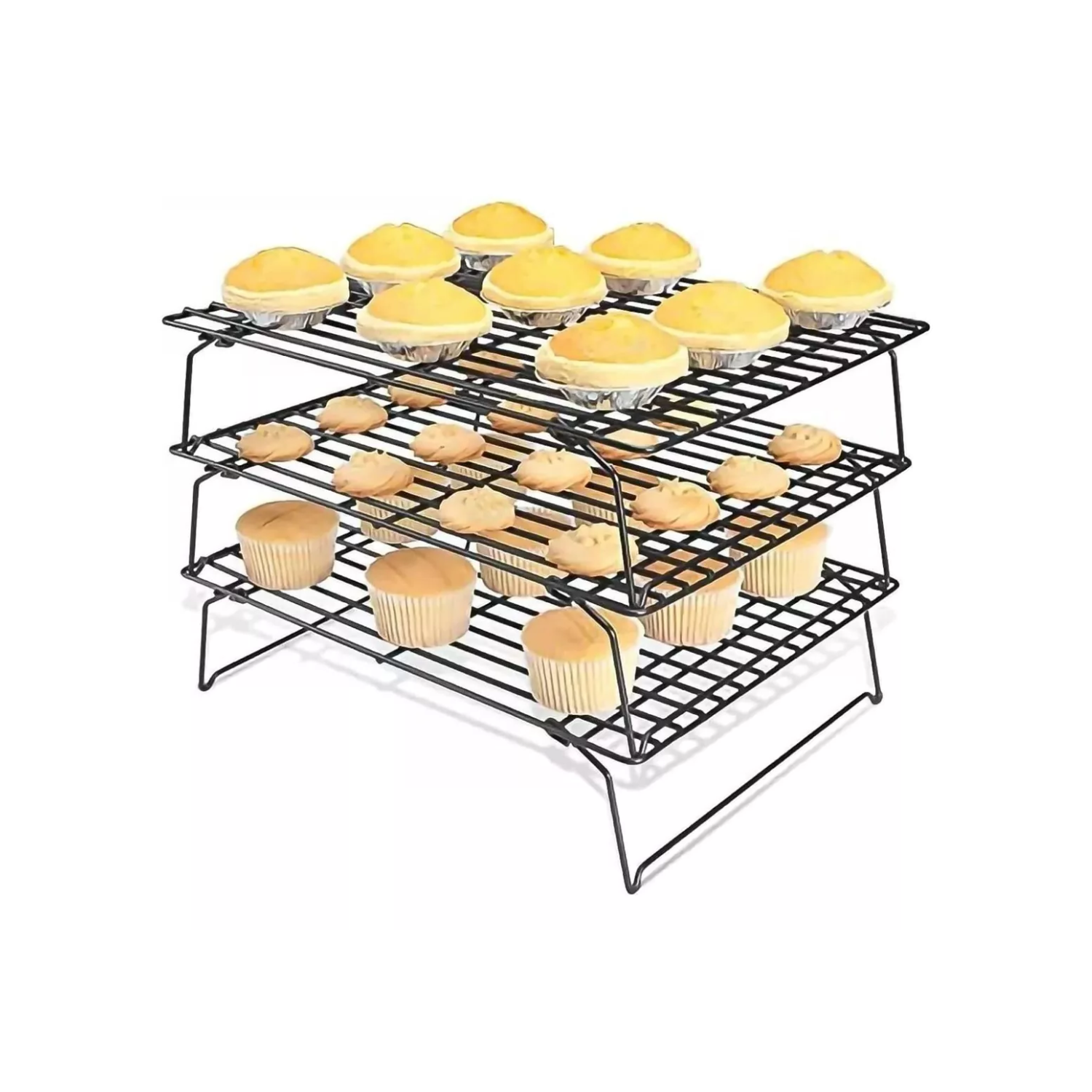 REJILLAS 3 NIVELES GALLETA PAN ALIMENTOS ACERO INOXIDABLE 40X24.7 CM - 4