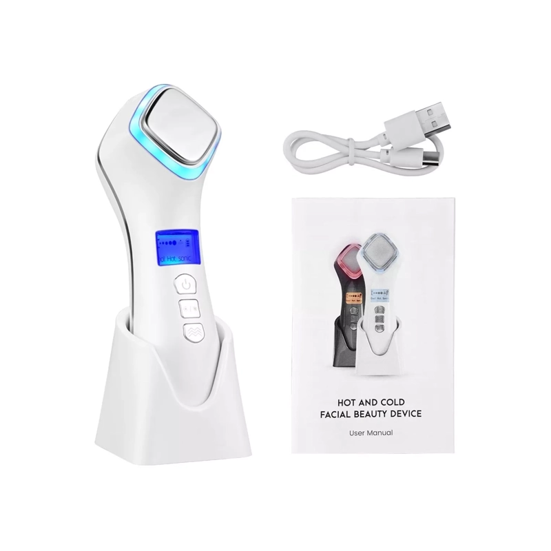 MASAJEADOR ELÉCTRICO FACIAL TERAPIA ROSTRO ULTRASÓNICO CRIOTERAPIA CONTROL - 3