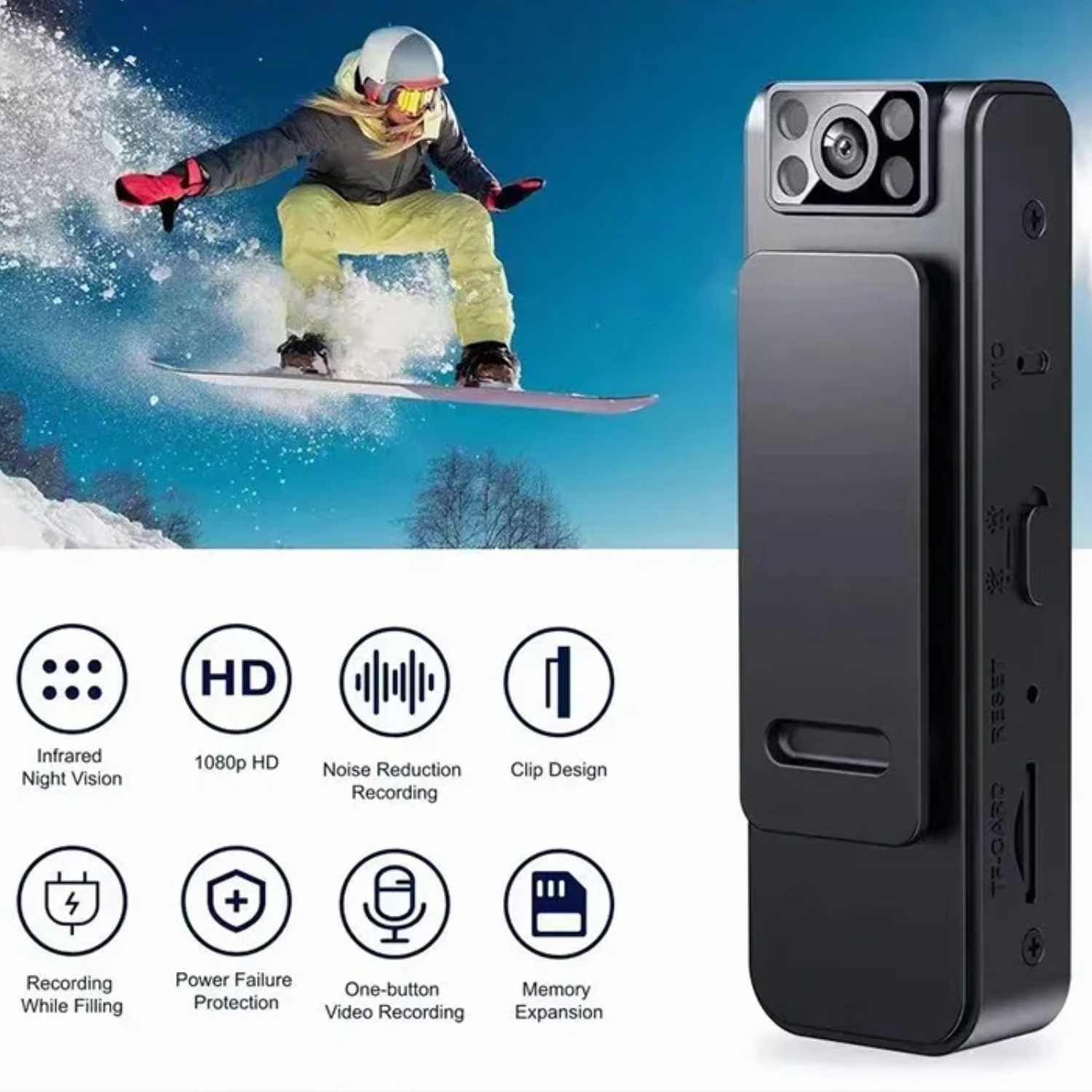 CÁMARA DVR IMPORTCLICK PORTÁTIL AUDIO HD GRABACIÓN RECARGABLE - 4