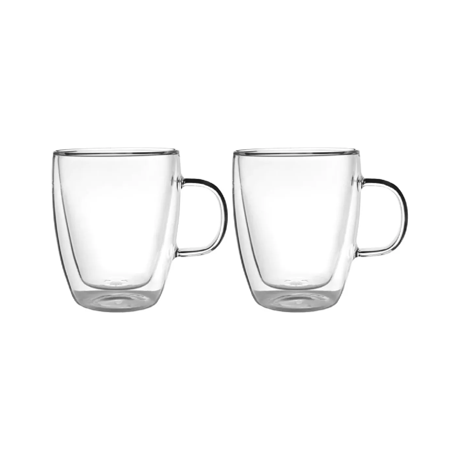 SET 4 MUG TAZAS CAFÉ TÉ DOBLE PARED VIDRIO 350 ML - 2